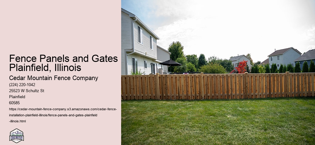 Fence Panels and Gates Plainfield, Illinois