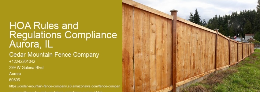 HOA Rules and Regulations Compliance Aurora, IL